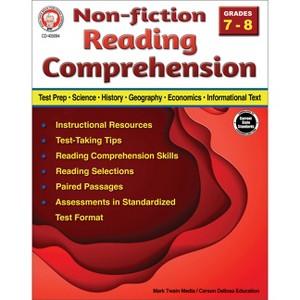Nonfiction Reading Comprehension Workbook, Grades 7 - 8 - by  Schyrlet Cameron (Paperback) - 1 of 1