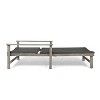 Oversart Wood + Wicker Chaise Lounge - 2 of 4