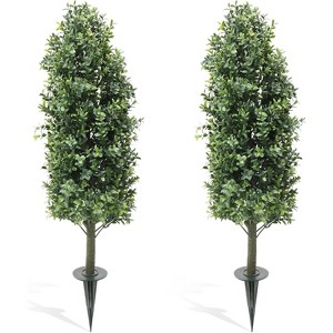 Artificial Boxwood Plants, a Set of 2 Plants, Outdoor Boxwood, Garden Terraces, Porches, Yards, Indoor and Outdoor Decoration. - 1 of 4