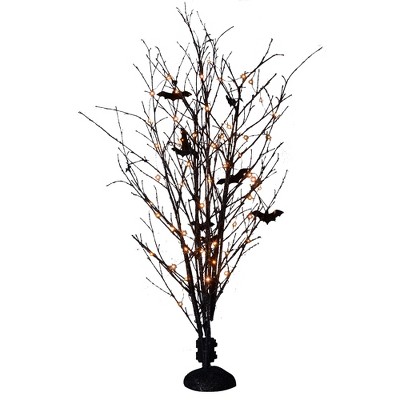 Northlight 50" Pre-Lit LED Black Bamboo Halloween Branch Tree