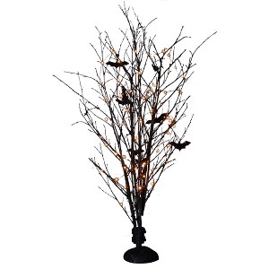 Northlight 50" Pre-Lit LED Black Bamboo Halloween Branch Tree - 1 of 2