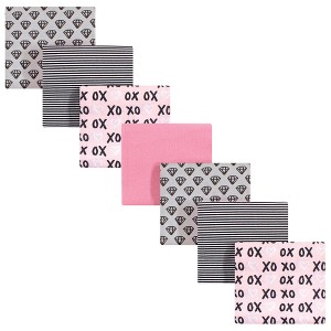 Hudson Baby Infant Girl Cotton Flannel Receiving Blankets Bundle, Xoxo - 1 of 2