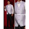 Lars Amadeus Men's Sparkly Formal Party Sleeveless Glitter Vest - 4 of 4