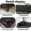 126" Modern Chenille U-Shaped Sectional Sofa with Two Chaise Lounges, Pull-Point Design, 2 Pillows, for Living Room & Bedroom - 3 of 4
