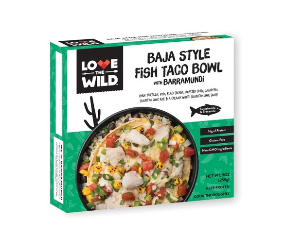 LoveTheWild Baja Style Frozen Fish Taco Bowl with Barramundi - 9oz