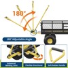 900 lb steel garden dump truck, 10" pneumatic tires, heavy-duty dolly with 180° swivel handle and removable mesh sides for kitchen and patio use - 4 of 4