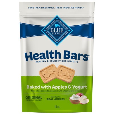 Blue Buffalo Health Bars Natural Crunchy Dog Treats Biscuits with Apple & Yogurt Flavor