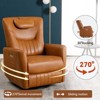 CAVINAS Power Recliner Chair with Swivel & Rocker, Heavy Duty Motion Mechanism, Lumbar & Neck Support Pillow, USB/Type-C Charging Ports - 4 of 4
