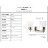 Urban Ambiance Luxury Traditional Bath Light 7.625''H x 13.875''W,  Polished Nickel Finish,  Esperance Collection, UHP4151 - 3 of 4