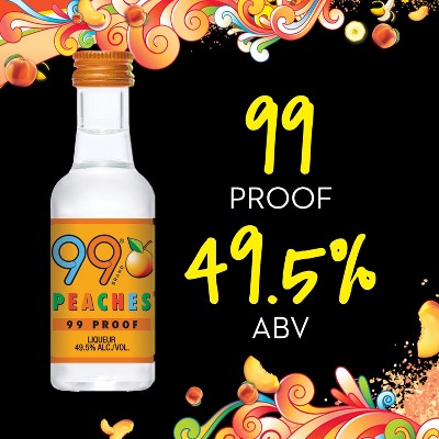 99 Peaches Liqueur - 50ml Plastic Bottle