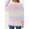 Women's V-NECK RAINBOW SWEATER - ESLEY COLLECTION - 2 of 3
