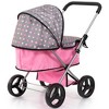Bayer Design: Doll Pram Go - Pink and Grey, Play Stroller For Dolls Up To 18" - 3 of 4