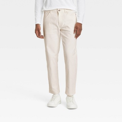 Houston White Adult Corduroy 5-Pocket Straight Chino Pants - White