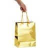 Sparkle and Bash 24 Pack Metallic Gold Gift Bags with Handles for Birthday Party Favors, Small Business Supplies, Easter, Baby Shower, 10 x 8 x 4.25" - image 3 of 4