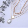 HTUTWOO Layered Gemstone Pendant Necklace, Gold Square Choker, Oval Crystal Necklace, Rope Chain Necklace Jewelry for Women - 4 of 4