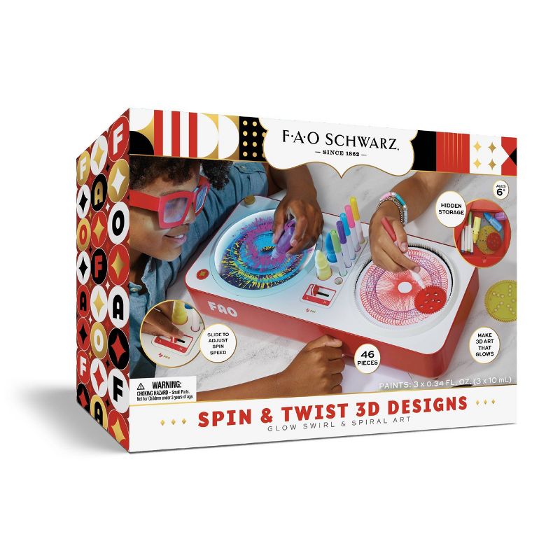 FAO Schwarz Spin &#38; Twist 3D Designs Glow Swirl &#38; Spiral Kit, 6 of 11
