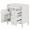 NicBex 29.3" Bathroom Storage Cabinet without Sink, Bathroom Vanity, 2 Drawers and 1 Spacious Cabinet Door for Bathroom, White - 2 of 4