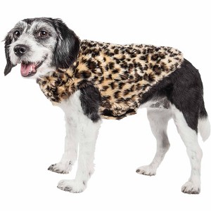 Pet Life (R) Luxe Poocheetah Cheetah-Spotted Designer Mink Fur Dog Coat - 1 of 4