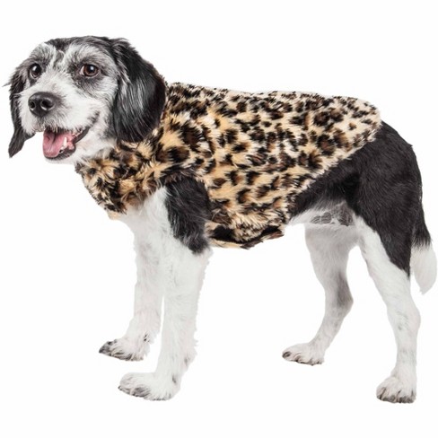 Pet Life (R) Luxe Poocheetah Cheetah-Spotted Designer Mink Fur Dog Coat - image 1 of 4