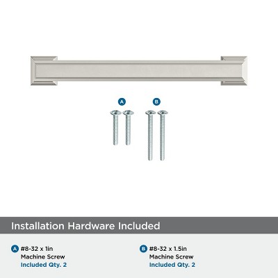 5-1/16 inch Satin Nickel Brushed Bar Cabinet Pull