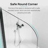 Matte Black Frameless Pivot Door for Bathtubs, featuring SGCC Clear Tempered Glass and a Reversible Bifold Design, enhances shower tub aesthetics. - 3 of 4
