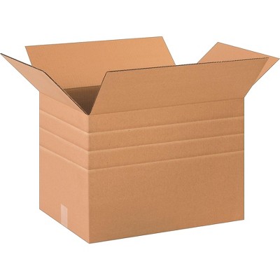 The Packaging Wholesalers 20x14x14 Multi-Depth Shipping Boxes 32 ECT Brown BS201414MD