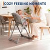 Foldable Baby High Chair for Babies and Toddlers,Adjustable Height/Backrest/Footrest - 4 of 4