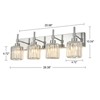 LLHZSY 3/4/5 Light Modern Dimmable Crystal Bathroom Vanity Light Wall Sconces with Crystal Shades - Black and Gold/Chrome - 3 of 4