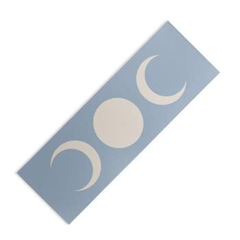 Colour Poems Moon Minimalism Blue (6mm) 70" x 24" Yoga Mat - Society6