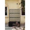 GustoWave Metal Planter Box with Diamond Lattice Trellis Planter Box for Climbing Plants, Raised Garden Bed with Wheels & Trellis, Black - 3 of 4