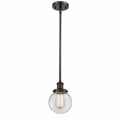 Beacon - 1 Light Stem Hung Mini Pendant In Modern Style-9 Inches Tall and 6 Inches Wide