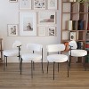 NicBex Dining Chair Set of 4 Modern Velvet Dining Room Accent Chair with Curved Backrest, White - 4 of 4