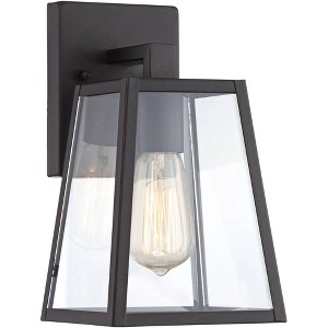 John Timberland Arrington Modern Outdoor Wall Light Fixture Mystic Black 10 3/4" Clear Glass for Post Exterior Barn Deck House Porch Yard Posts Patio - 1 of 4