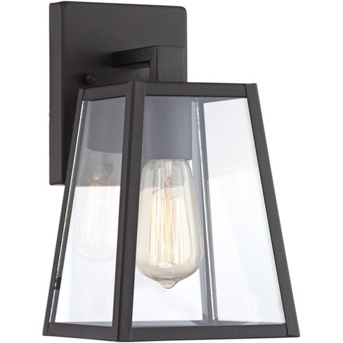 John Timberland Modern Outdoor Wall Light Fixture Mystic Black 10 3 4 Clear Glass For Exterior House Porch Patio Deck Target