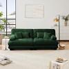 Modular Chenille 2 Seater Sofa with Bolster Arms and Extra Deep Cloud Seat, 94.4" Sectional for Living Room-3irtyhousy - 2 of 4
