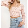 Women's Don't Hold Back Floral Top - Cloud Ten - 2 of 3