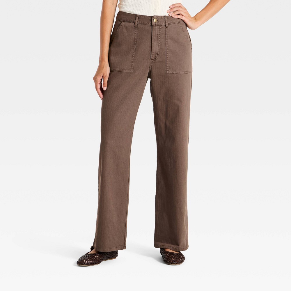Women's Mid-Rise Loose Pant - Universal Thread™ Brown 12