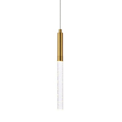 Ethereal Gold Crystal LED Pendant Light with Royal Cut Trim