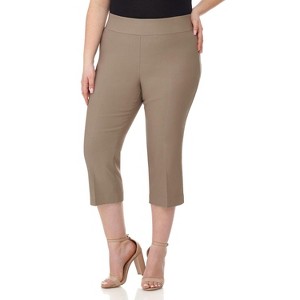 Rekucci Curvy Woman  Classic Pull-On Stretchy Straight Leg Capri - 1 of 4