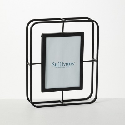 Sullivans Abstract Wire Tabletop Frame 10.25"H Black