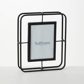 Sullivans Abstract Wire Tabletop Frame 10.25"H Black