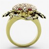 Slickblue Women's Crab Design Stainless Steel Ring with Multi-Color Synthetic Crystal, IP Gold Plated, Size 5-10 - 3 of 4