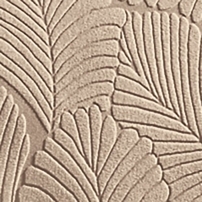 Taupe Textured Leaf Design Ruffled Skirt Chair Slipcover