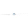 Bella Silver Sterling Silver Evil Eye Enamel CZ Tennis Anklet - Blue - 9+1 Inch - 2 of 3