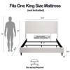 GDFStudio Delia 54" Headboard Chenille Upholstered Wingback Bed with Solid Wood Legs, Box Spring Required - 2 of 4