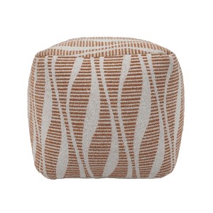 TOV Furniture Ember Woven Pouf in Natural and Cream - 1 of 4