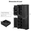 71-Inch Tall Freestanding Pantry Cabinet, Cabinet with Shelves and Drawers for Kitchen Storage, Cabinet with MDF Frame-Coolbibila - 4 of 4