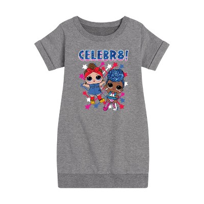 - LOL Surprise! - 4th of July Graphic Short Sleeve Fleece Dress