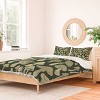 Deny Designs Full/Queen Avenie Mushroom In Black Forest Duvet Cover and Pillow Sham Green - 2 of 4
