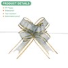 Unique Bargains Plastic Gold Edge Gift Wrapping Wedding Ribbon Pull Bows 10 Pcs - 2 of 4